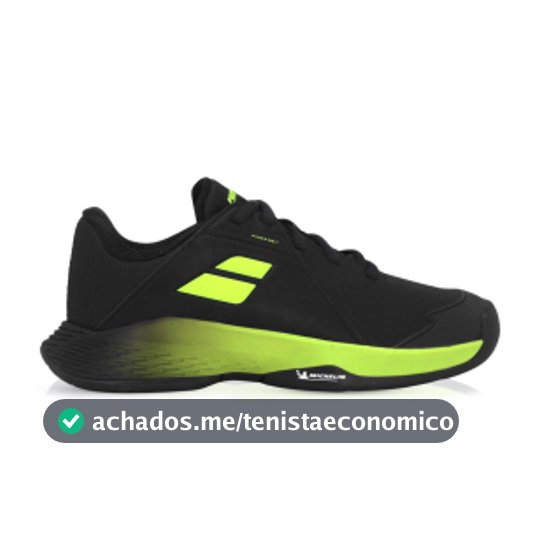 Tênis Babolat Propulse Junior 3 - Clay - Saibro - Preto e Limão
